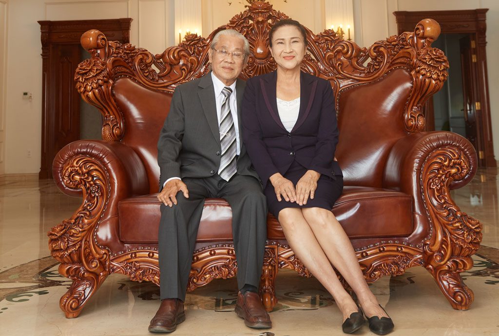 Ông Hứa Văn Quyền và vợ là bà Nguyễn Kim Liên
