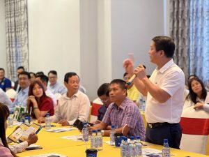 Ông Nguyễn Minh Tâm - TGĐ MiennamPetro - PCT TT Hội Doanh nghiệp quận Bình Tân phát biểu